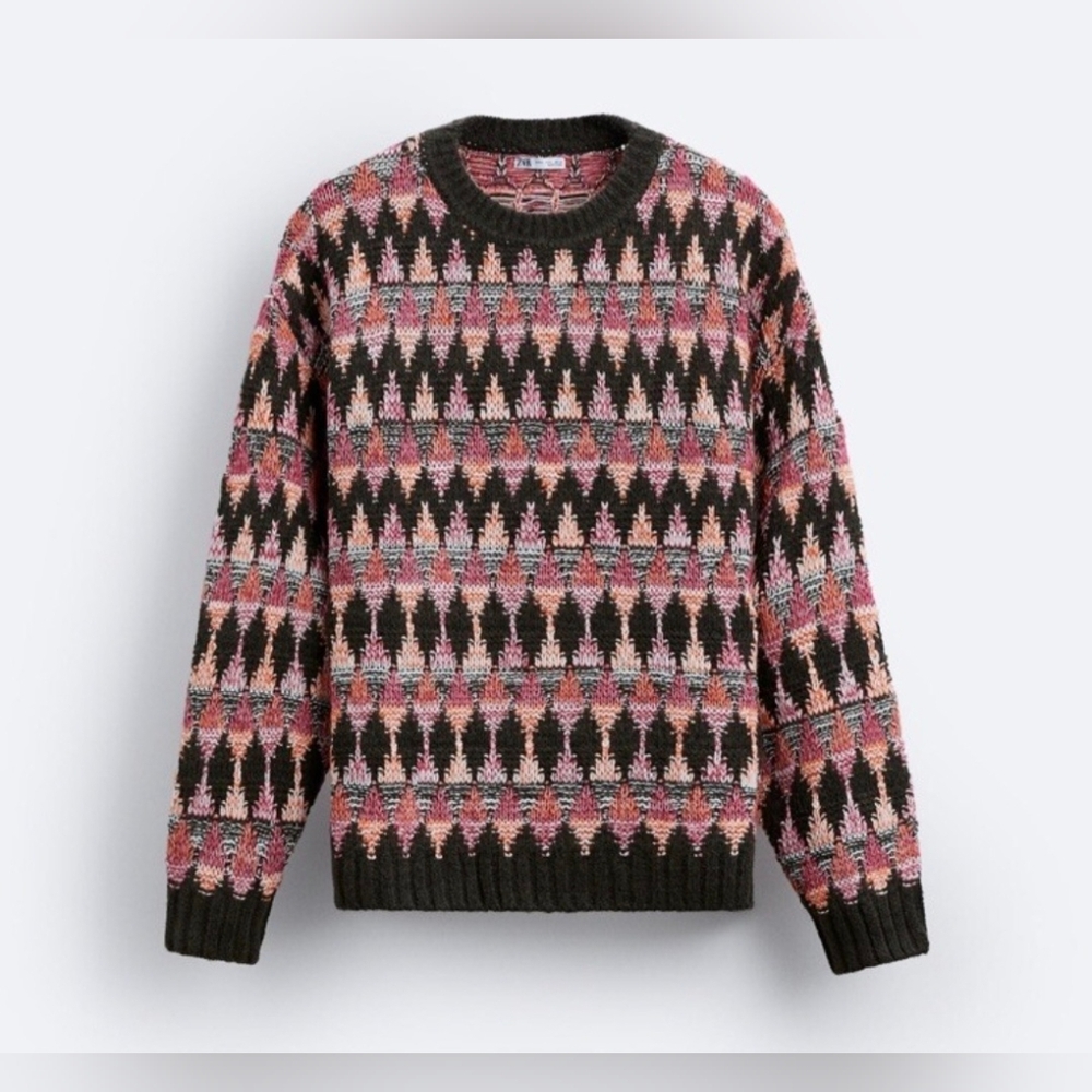 Zara Geometric Print Sweater